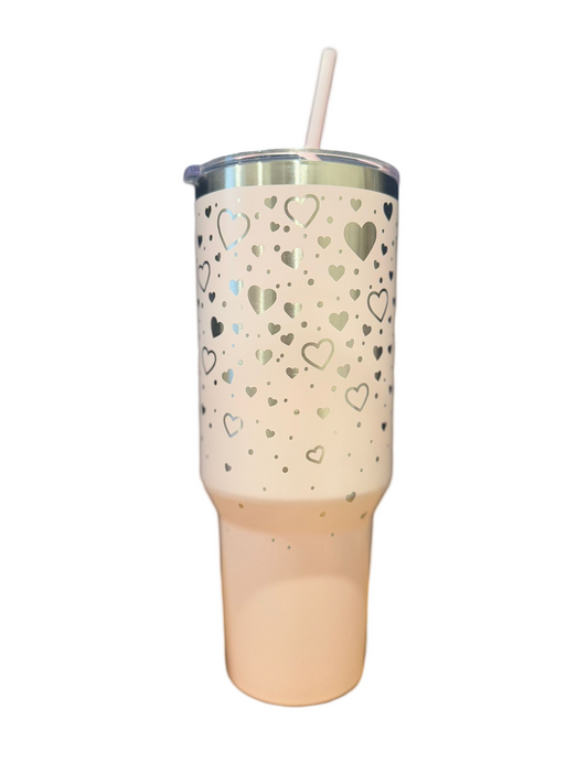 Hearts 40oz Rose color