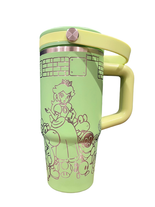 Mario Bros tumbler 20oz green color