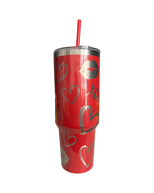 Xoxo tumbler 40oz Red color