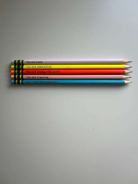 Pencil engraving set of 5