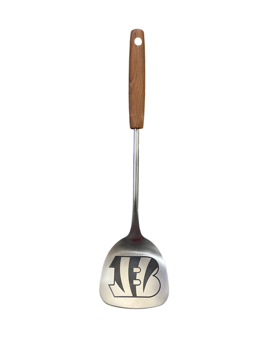 Bengals Spatula, stainless steel/walnut