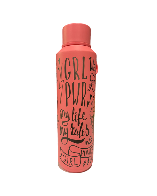 Girl power bottle 21oz pink color