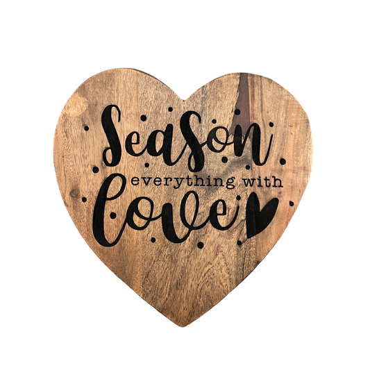 Serving board heart shape