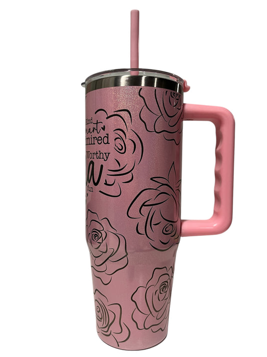 Mama tumbler 30oz Pink color