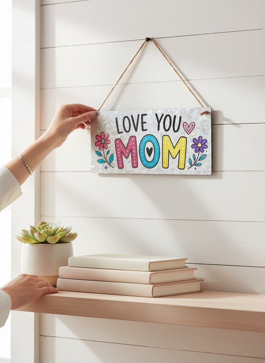 Love you mom sign