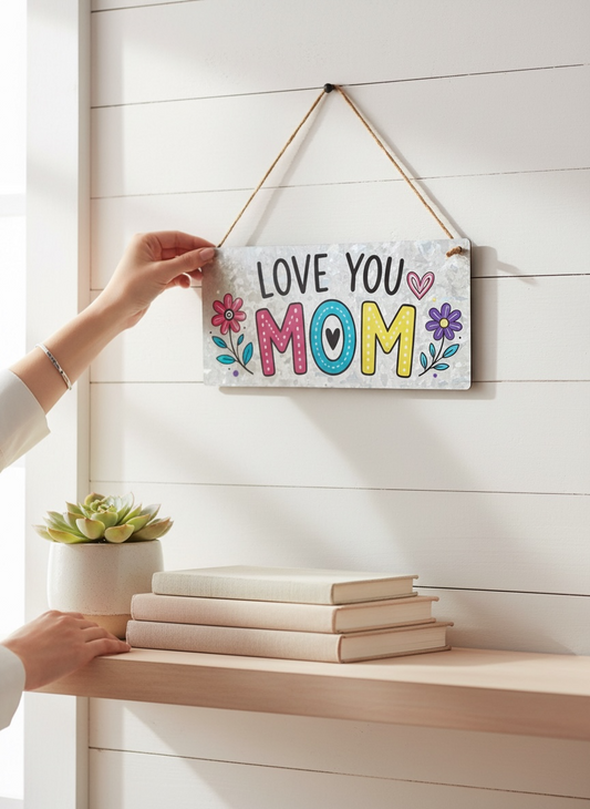 Love you mom sign