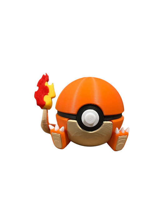 Charmander ball Pokeball 3D printed