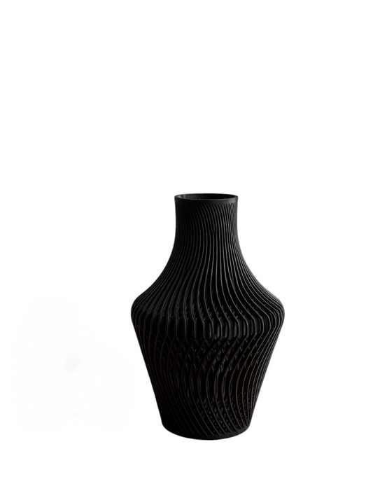 Modern Wave 3D Printed Decorative Vase