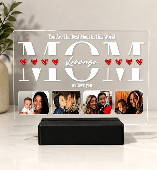 Personalized Acrylic Photo Plaque for Mom