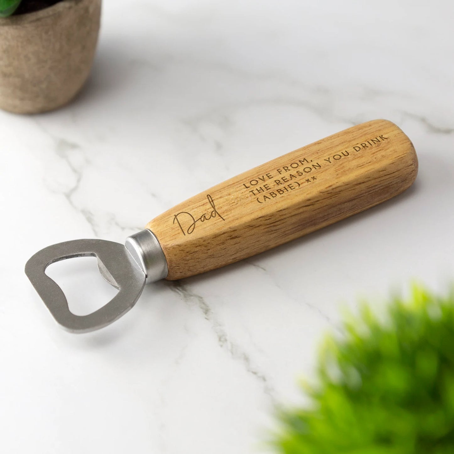 Personalised Wooden Bottle Opener - Box 10