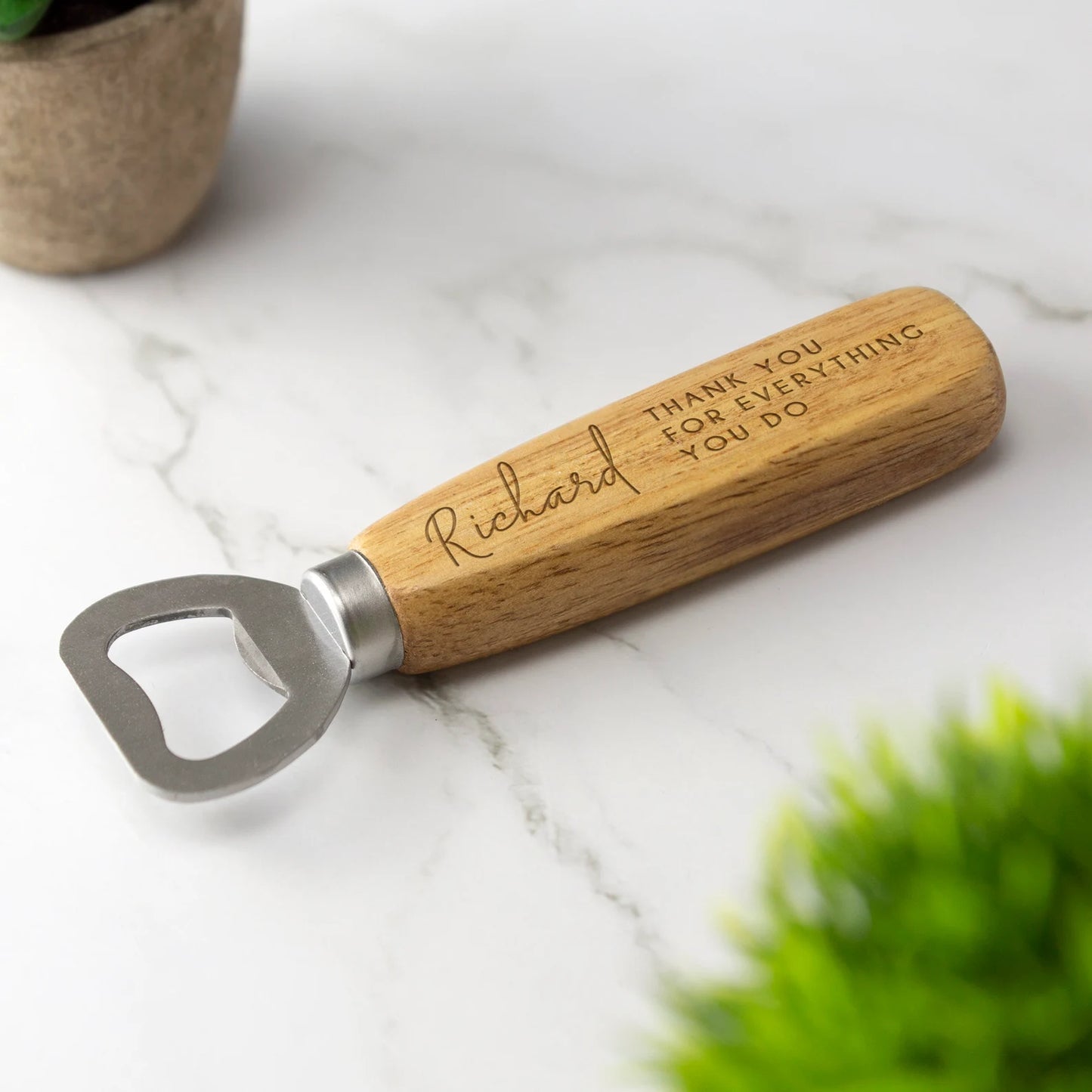 Personalised Wooden Bottle Opener - Box 10